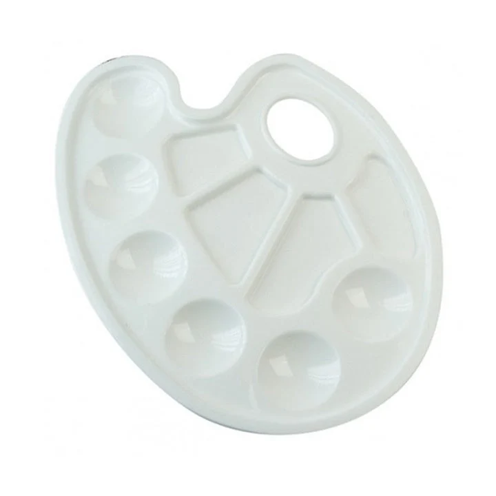 Oval Plastic Painting Palette