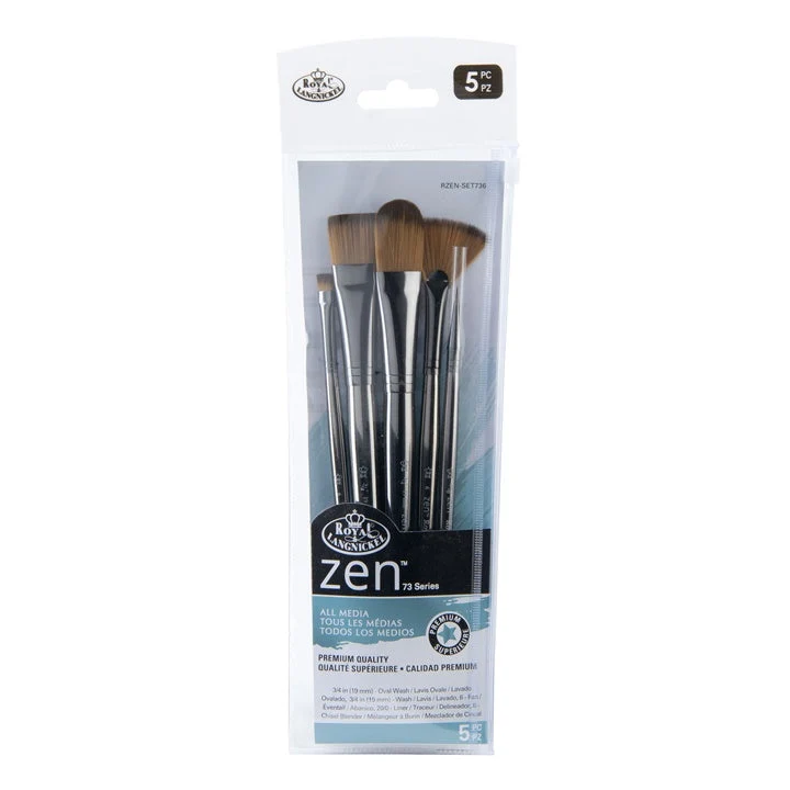 Royal and Langnickel Zen 73 Set of Various Brushes, Set of 5