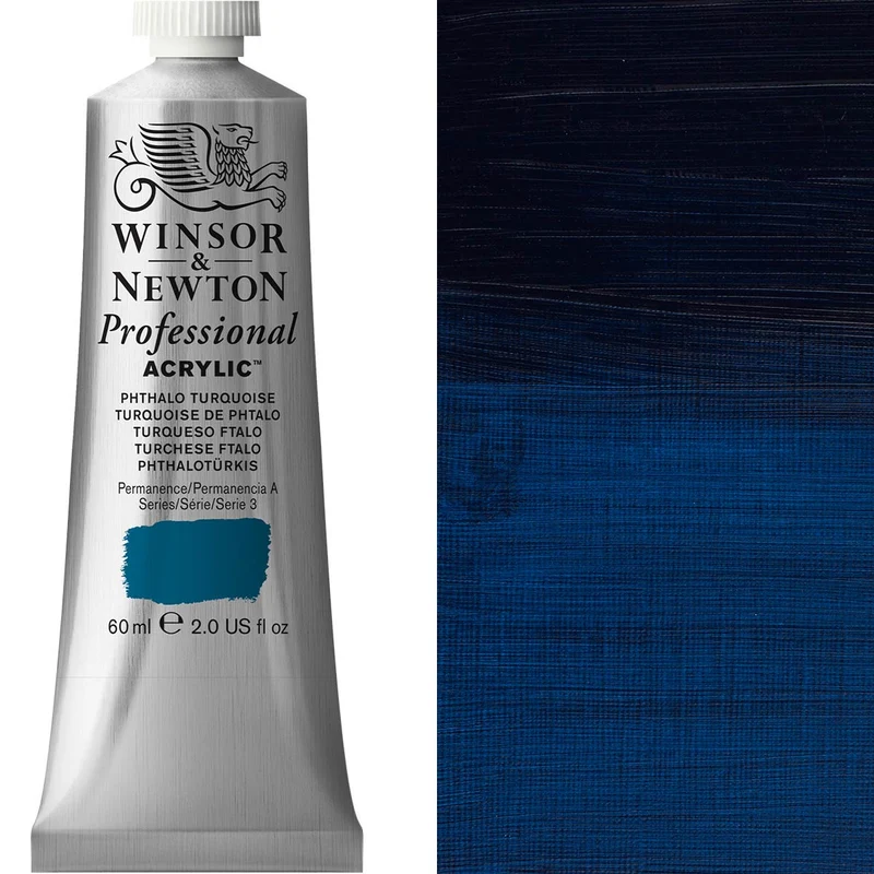Winsor and Newton - Professional Artists' Acrylic Colour - 60ml - Phthalo Turquoise