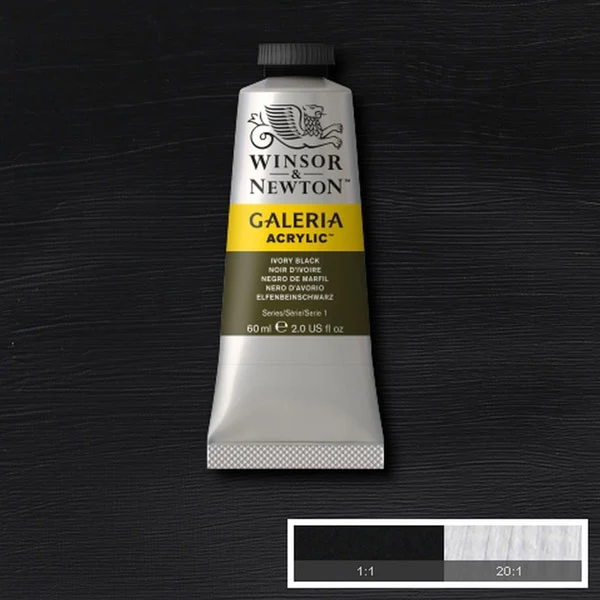 Winsor and Newton - Galeria Acrylic Colour - 60ml - Ivory Black