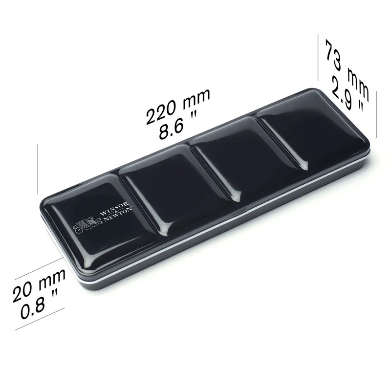 Winsor and Newton - Professional Artists' Watercolour - Lightweight Metal Box (24 Half Pans)