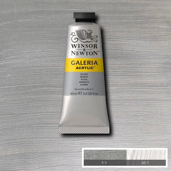 Winsor and Newton - Galeria Acrylic Colour - 60ml - Silver Metallic