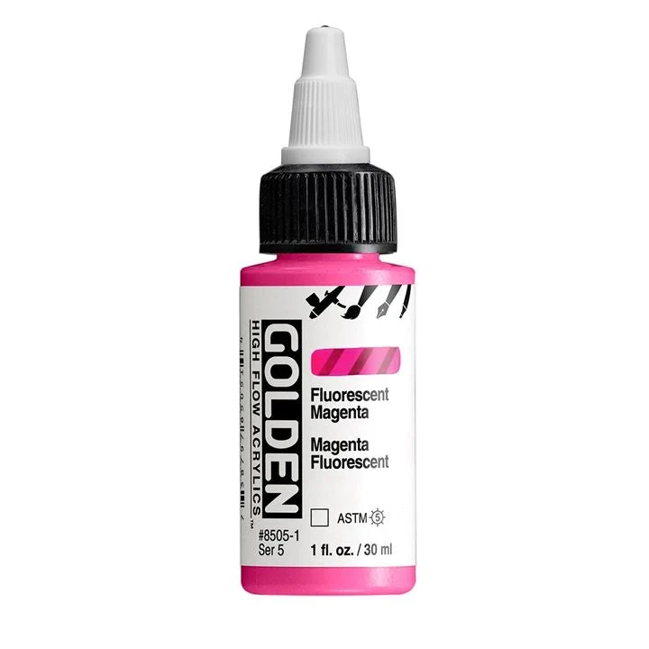 GOLDEN High Flow Fluorescent Acrylic Paint, 30 ml