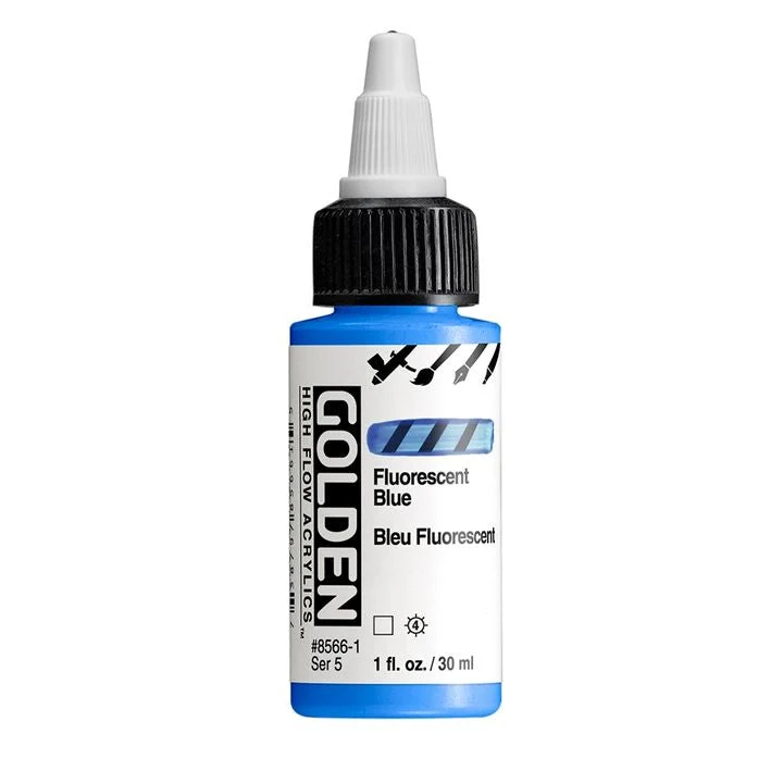 GOLDEN High Flow Fluorescent Acrylic Paint, 30 ml