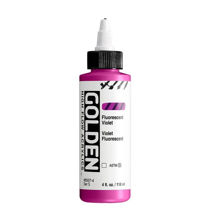 GOLDEN High Flow Fluorescent Acrylic Paint, 118 ml