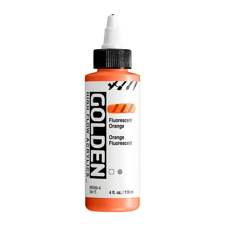 GOLDEN High Flow Fluorescent Acrylic Paint, 118 ml