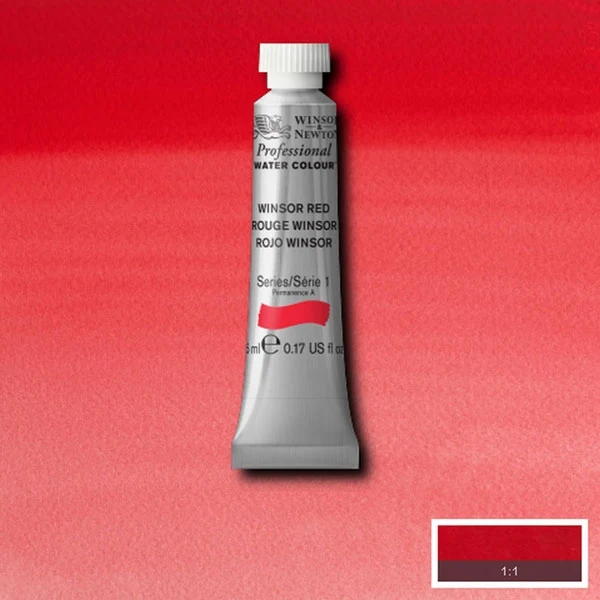 Winsor and Newton - Professional Artists' Watercolour - 5ml - Winsor Red