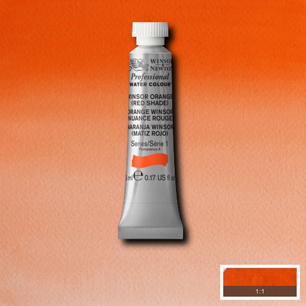Winsor and Newton - Professional Artists' Watercolour - 5ml - Winsor Orange Red Shade
