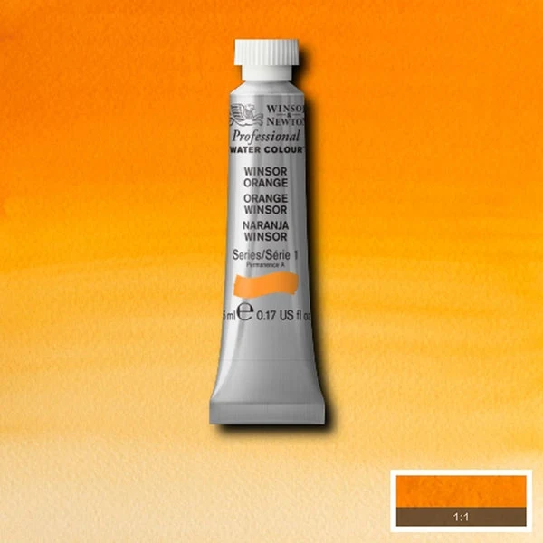 Winsor and Newton - Professional Artists' Watercolour - 5ml - Winsor Orange