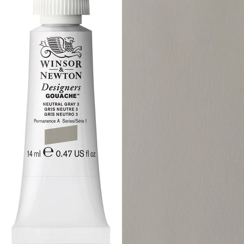Winsor and Newton - Designers Gouache - 14ml - Neutral Grey No 3