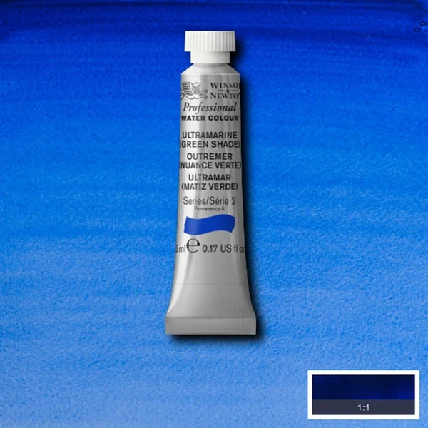 Winsor and Newton - Professional Artists' Watercolour - 5ml - Ultramarine Green Shade