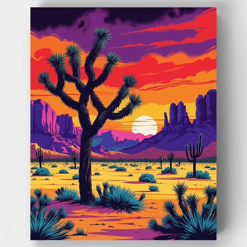 Joshua Tree National Park - Paint by Numbers Kit