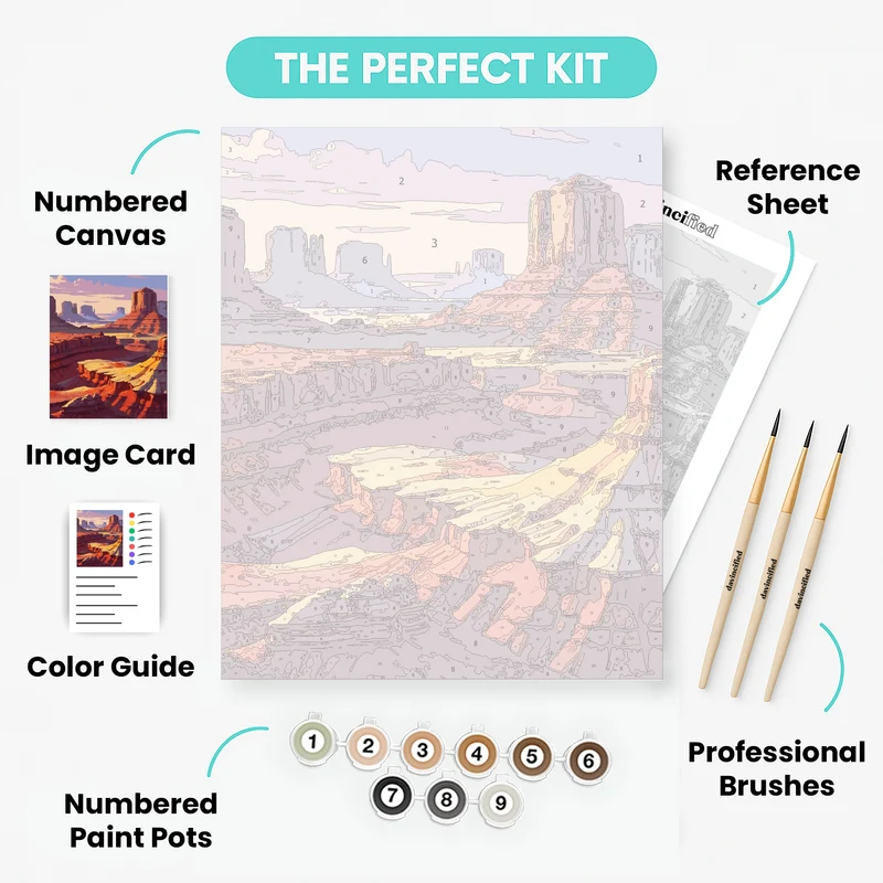 Death Valley National Park Red Rock Formations - Paint by Numbers Kit