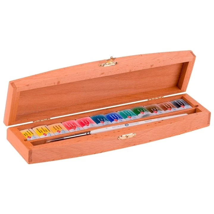 White Nights Watercolors in a Wooden Box