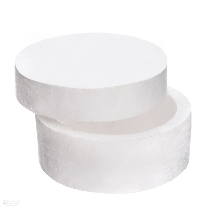 Round Polystyrene Box, 13.5 cm