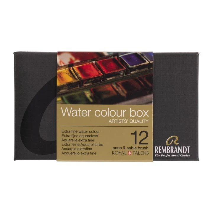 Rembrandt Watercolors in Pans in a Metal Box