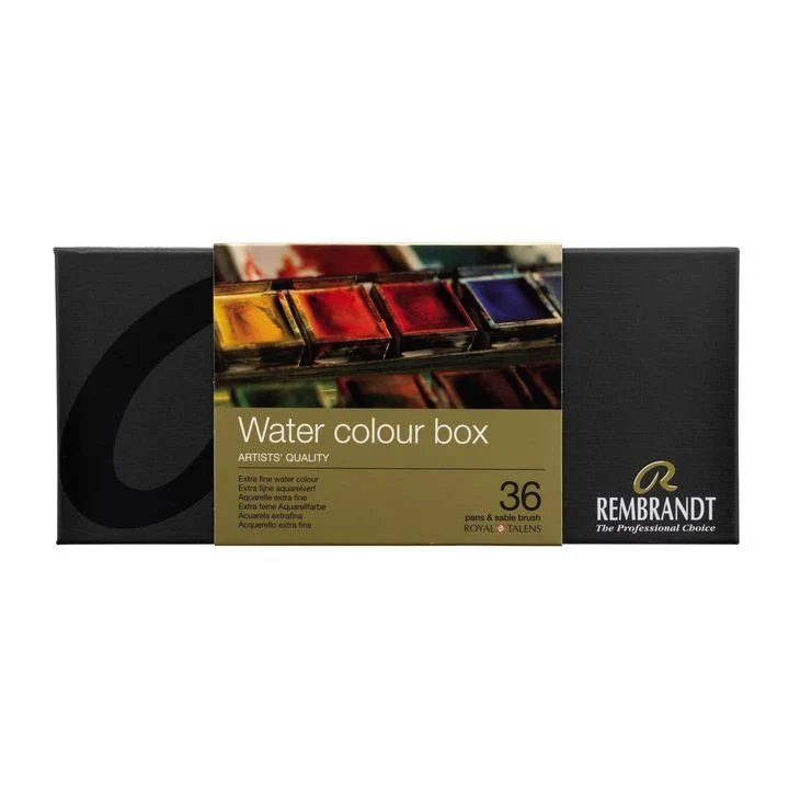 Rembrandt Watercolors in Pans in a Metal Box
