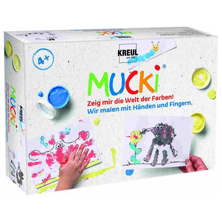 MUCKI Finger Paint Set - Let's Paint with Hands and Fingers
