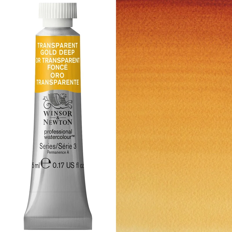 Winsor and Newton - Professional Artists' Watercolour - 5ml - Transparent Gold Deep