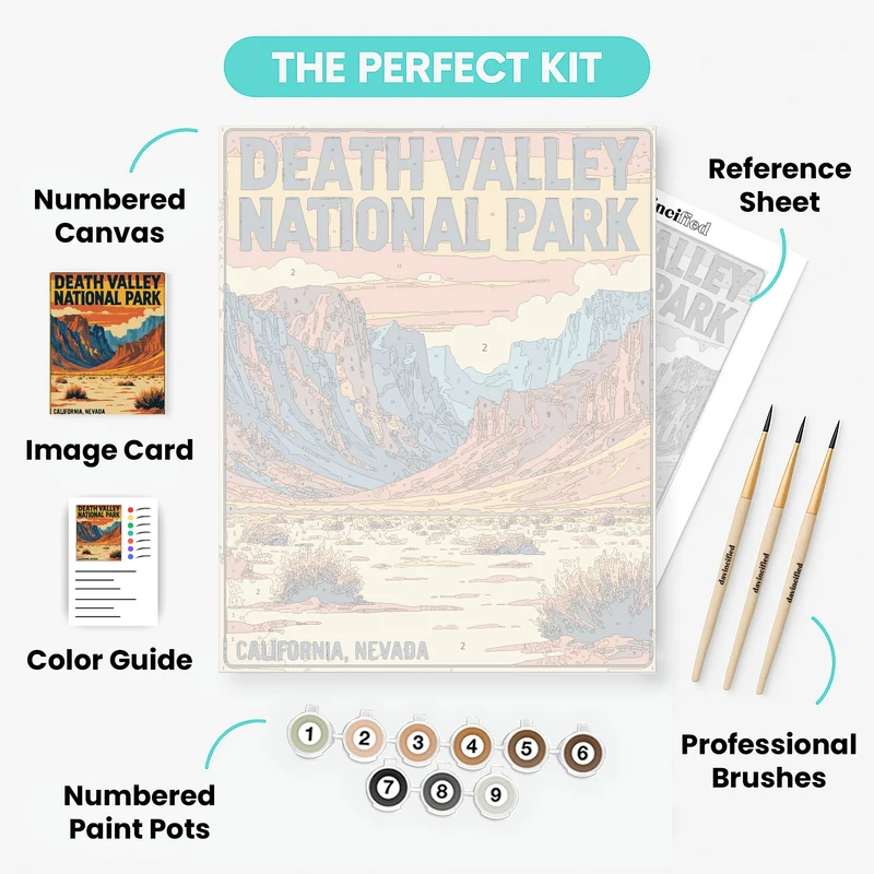 Death Valley National Park Desert Vista - Paint by Numbers Kit