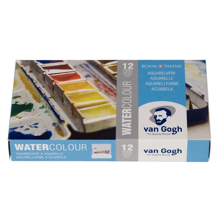 Van Gogh Watercolor Paints in a Metal Tin