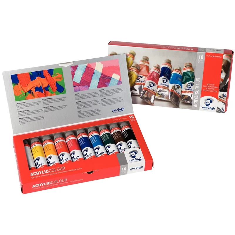 Van Gogh Basis-Set Acrylfarbe – 10 Farben à 40 ml