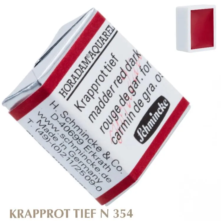 Schmincke HORADAM Aquarellfarbe 1/2 Näpfchen № 354 Kraprot Tief