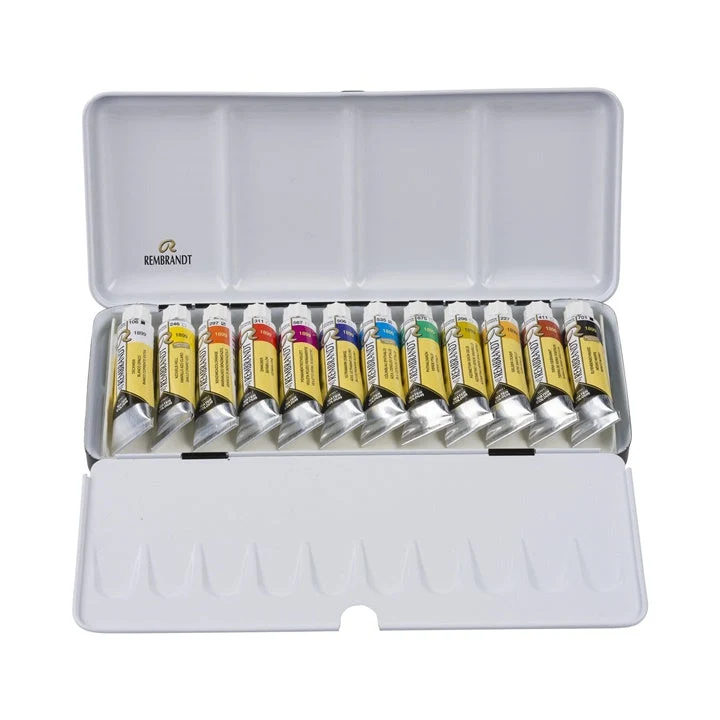 Rembrandt Watercolor Paints in Tubes in Metal Box