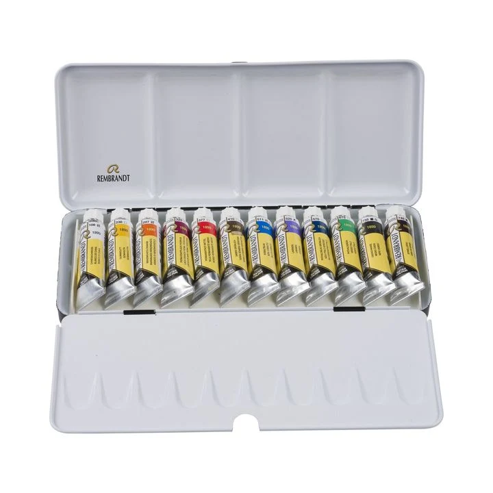 Rembrandt Watercolor Paints in Tubes in Metal Box