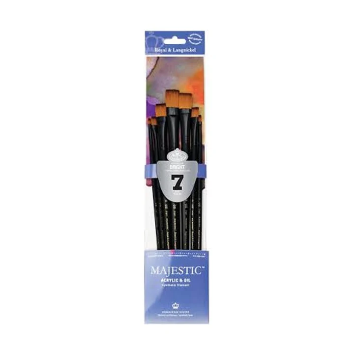 Royal and Langnickel Majestic Set of 7 Flat Brushes