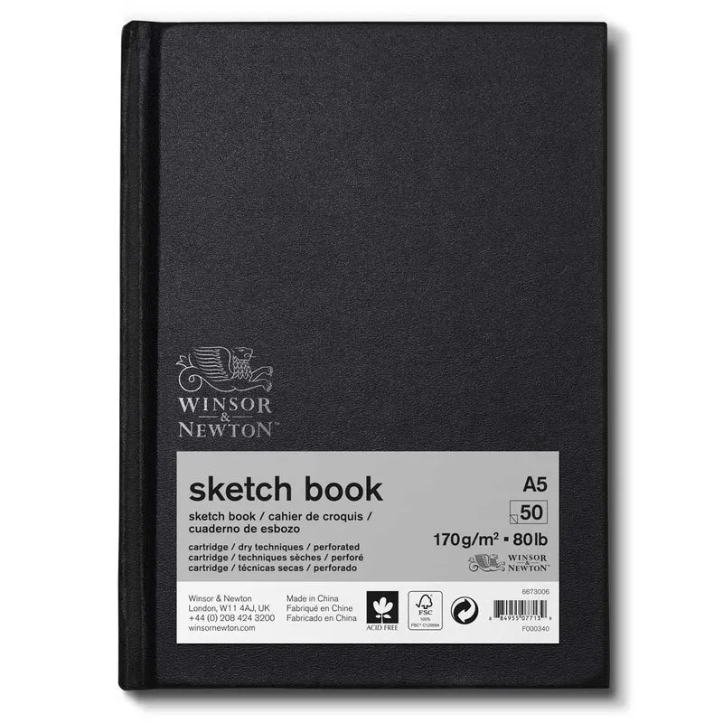 Winsor and Newton - Hardback Sketch Book 170gsm - A5 Bound