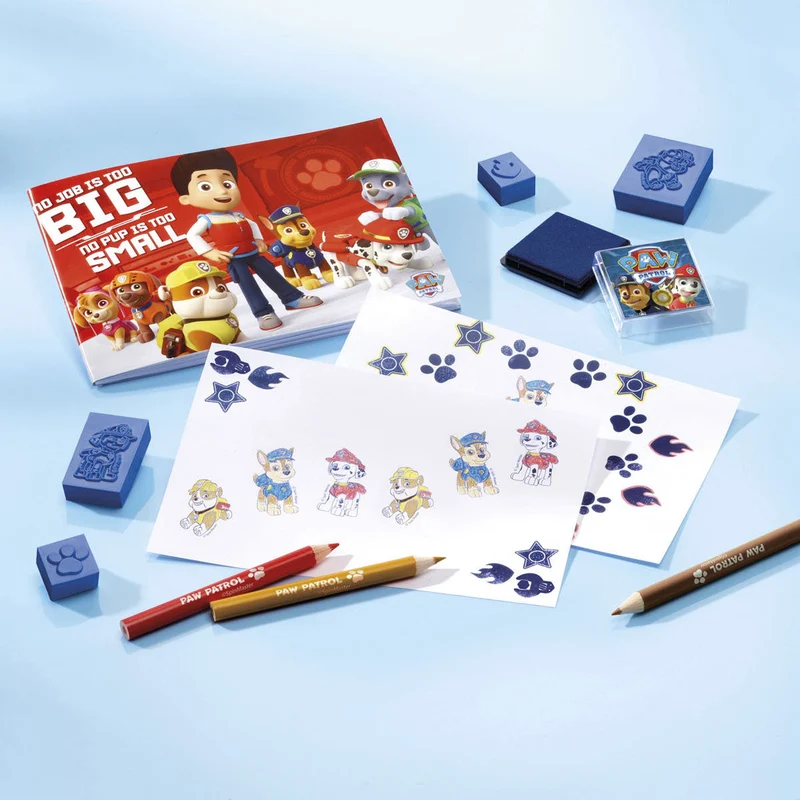Paw Patrol Stamp Set with Crayons and Pad