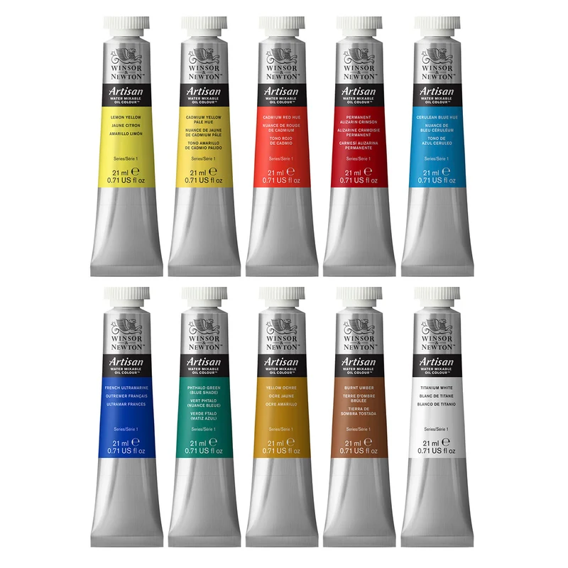Winsor and Newton - Artisan Oil Colour Watermixable - 10 x 21ml Tube Set