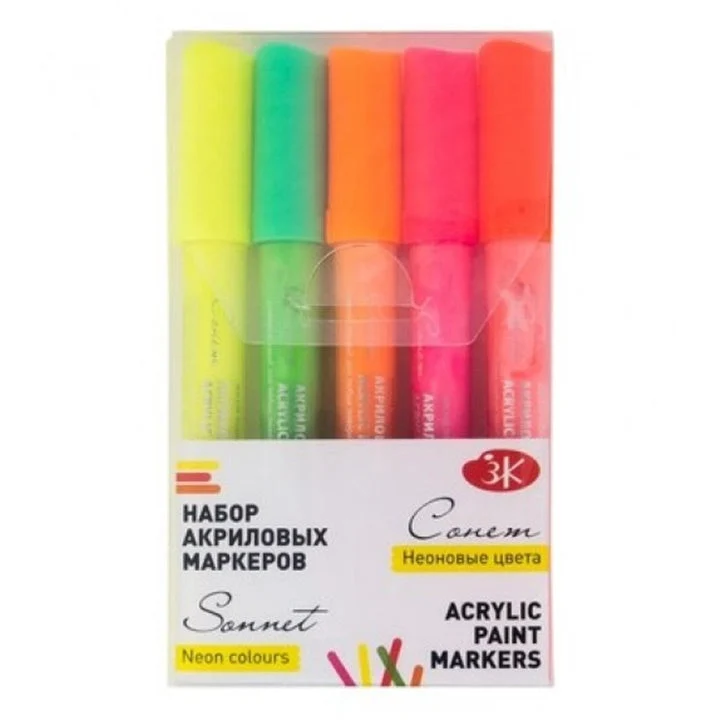 Sonnet Nevskaya Palitra Acrylic Markers, Set of 5