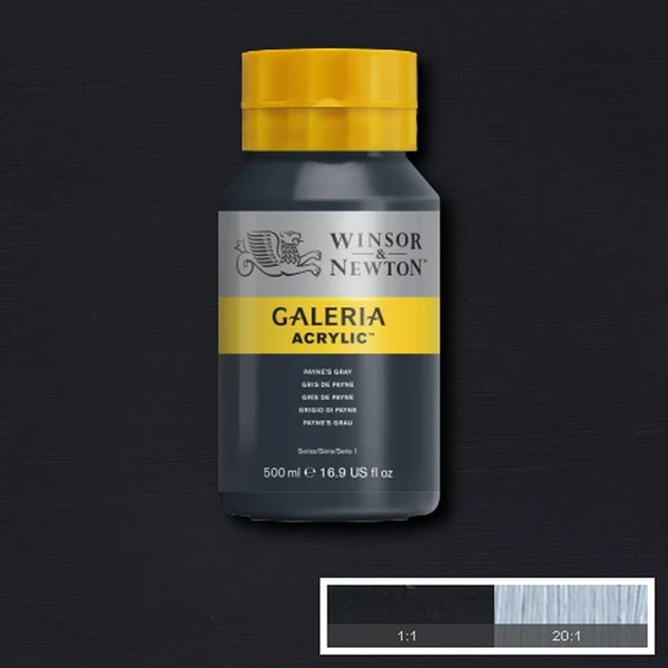 Winsor and Newton - Galeria Acrylic Colour - 500ml - Paynes Grey