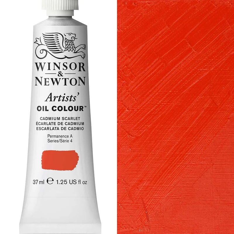 Winsor and Newton - Artists' Oil Colour - 37ml - Cadmium Scarlet