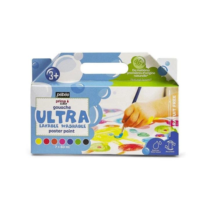 Pebeo ULTRA Poster Paint Set, 7 x 60 ml