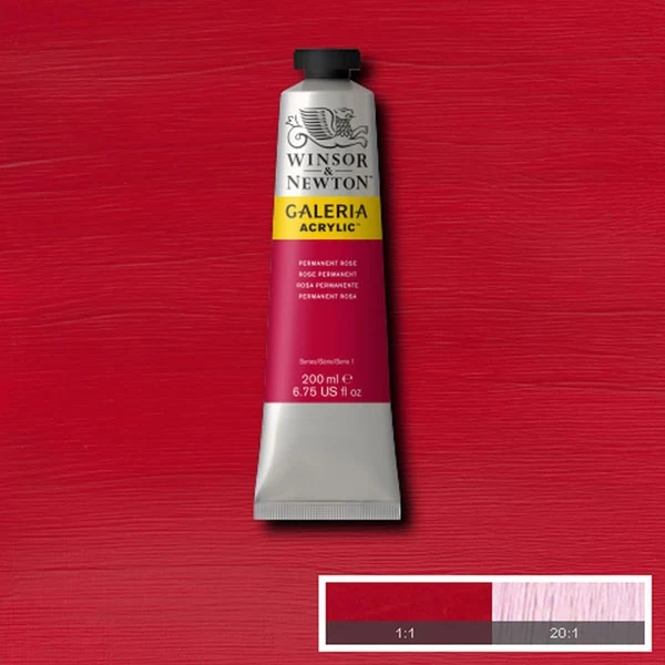 Winsor and Newton - Galeria Acrylic Colour - 200ml - Permanent Rose