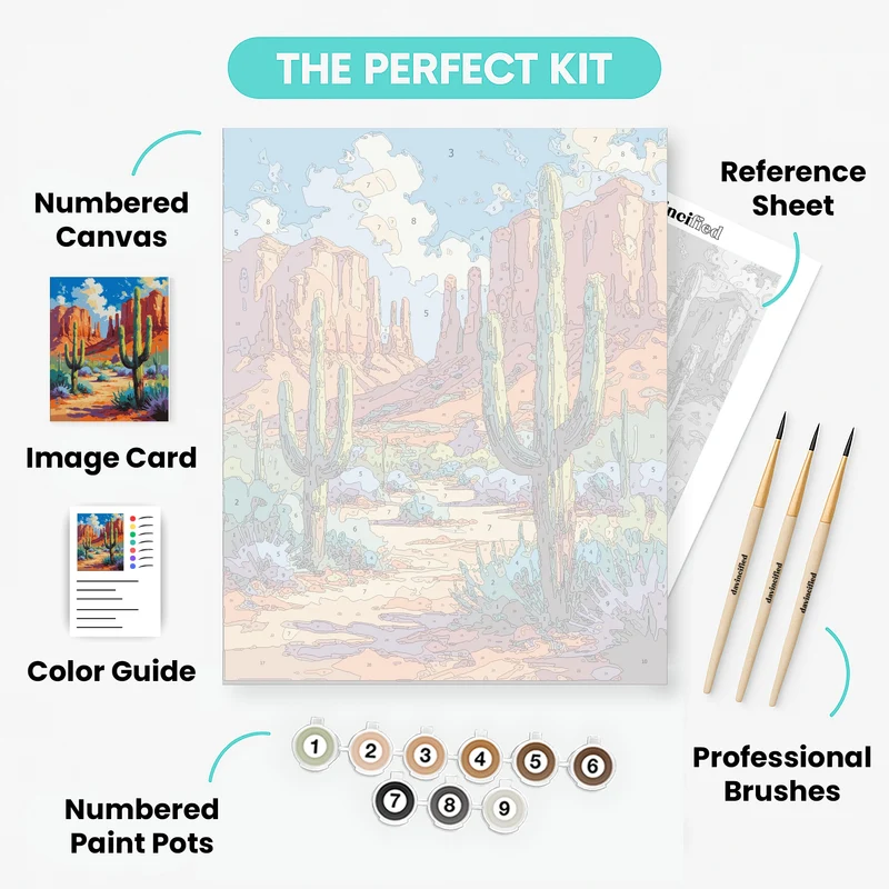 Arizona Desert Landscape - Paint by Numbers Kit