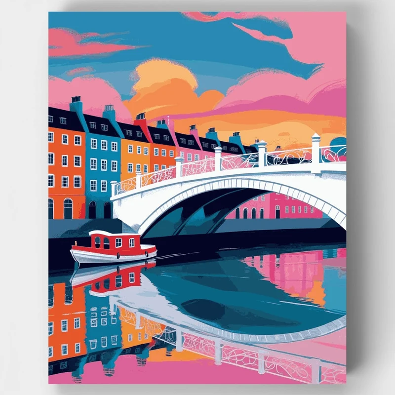 Dublin Ha'penny Bridge - Paint by Numbers Kit