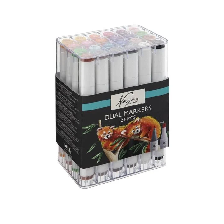 Nassau Fine Art Double-Sided Marker Set of 24