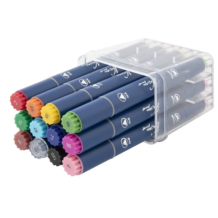 Nassau Fine Art Double-Sided Markers, Set of 12