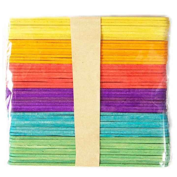Colorful Craft Sticks, 50 pcs
