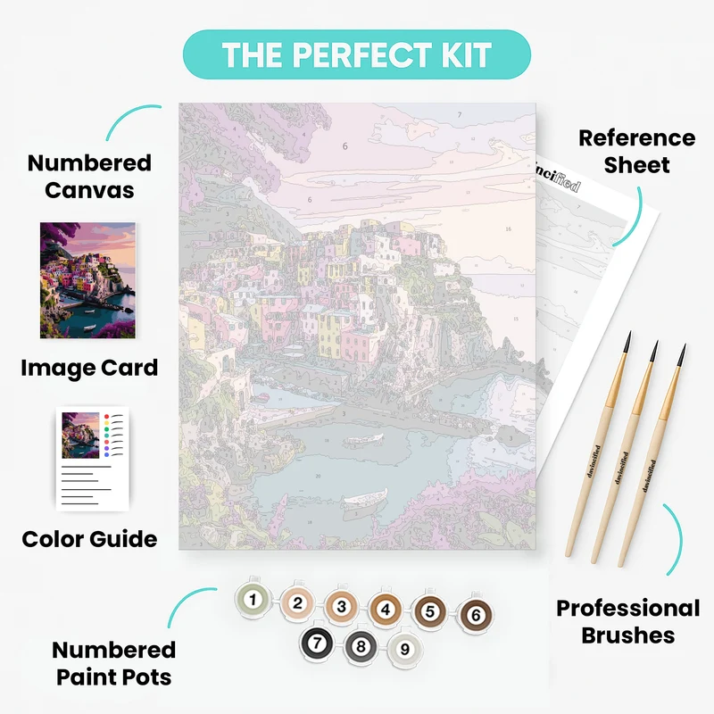 Cinque Terre Sunset - Paint by Numbers Kit