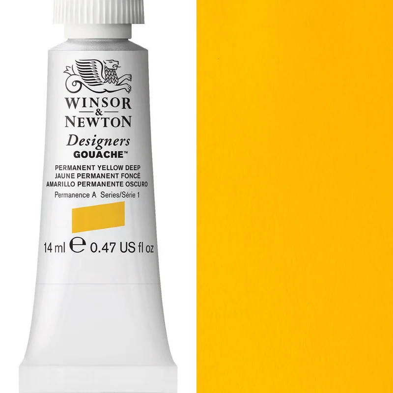 Winsor and Newton - Designers Gouache - 14ml - Permanent Yellow Deep