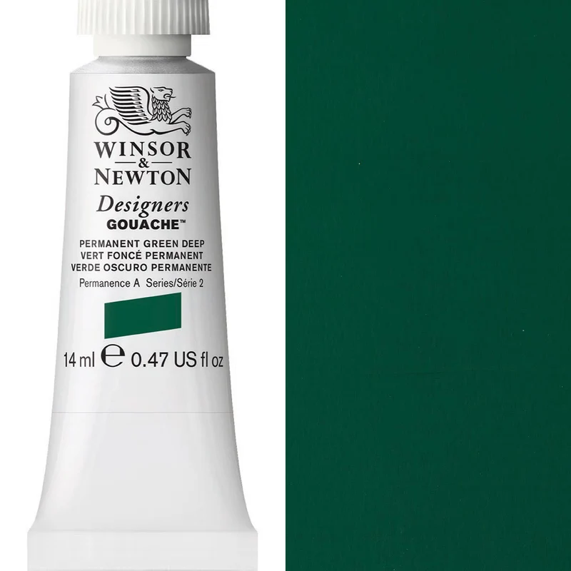 Winsor and Newton - Designers Gouache - 14ml - Permanent Green Deep