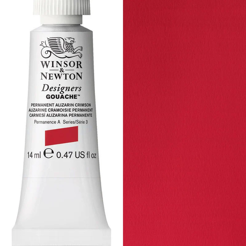 Winsor and Newton - Designers Gouache - 14ml - Permanent Alizarin Crimson