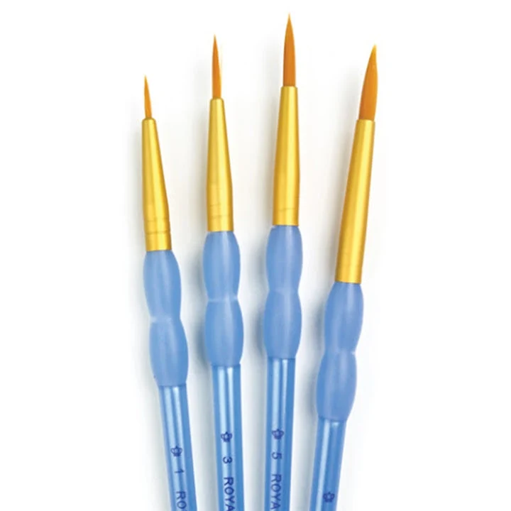 Royal & Langnickel Set of 4 Round Synthetic Brushes