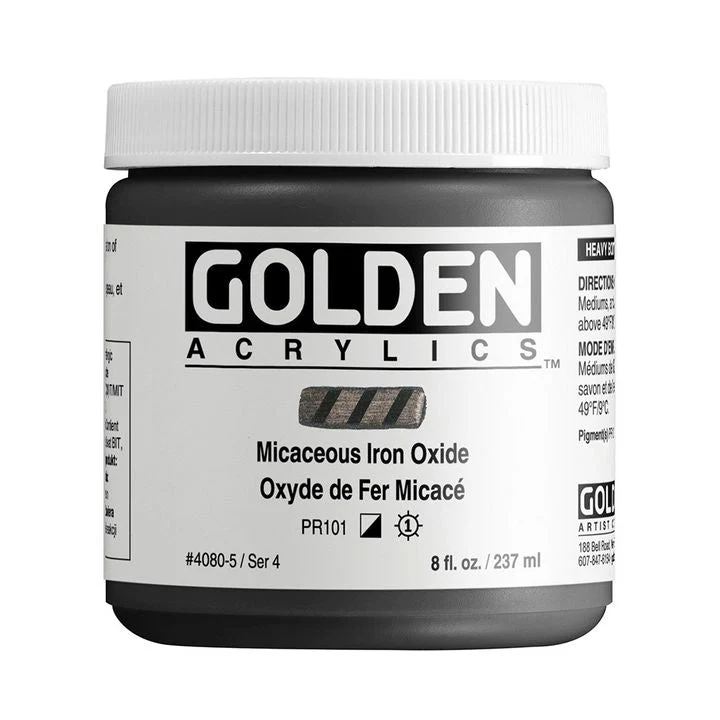 GOLDEN Acrylic Paint Heavy Body Micaceous Iron Oxide, 118 ml