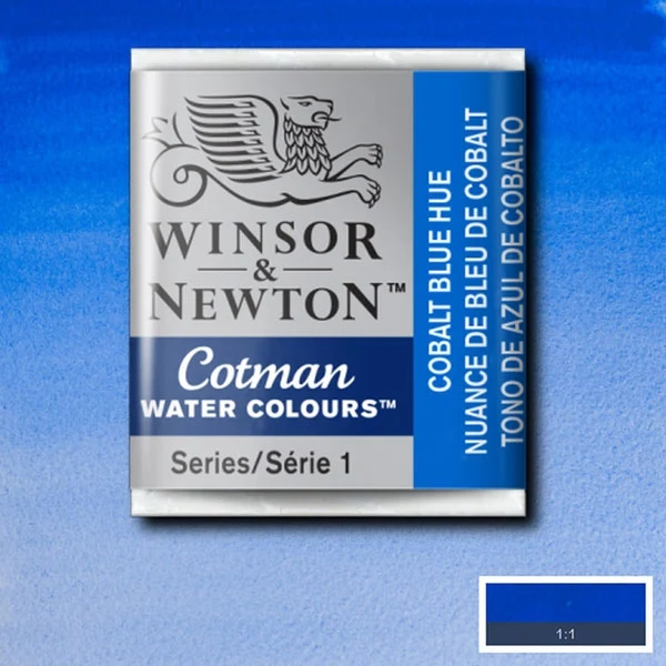 Winsor and Newton - Cotman Watercolour Half Pan - Cobalt Blue